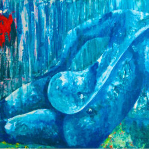dipinto donna blu – arte - efectos